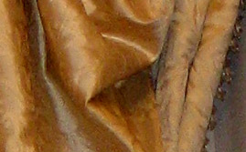 Custom silk valence with crystal fringe